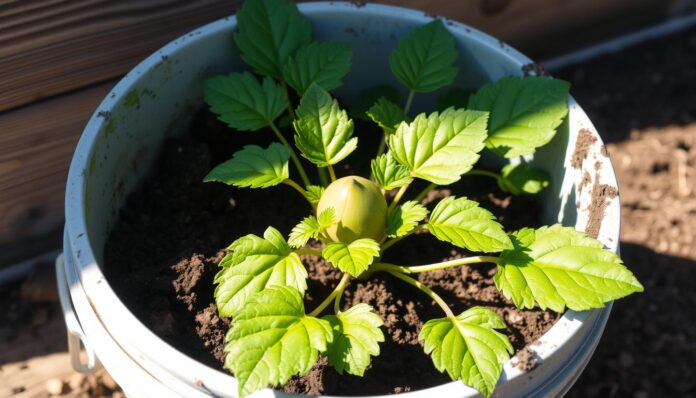 grow potatoes in a 5 gallon bucket