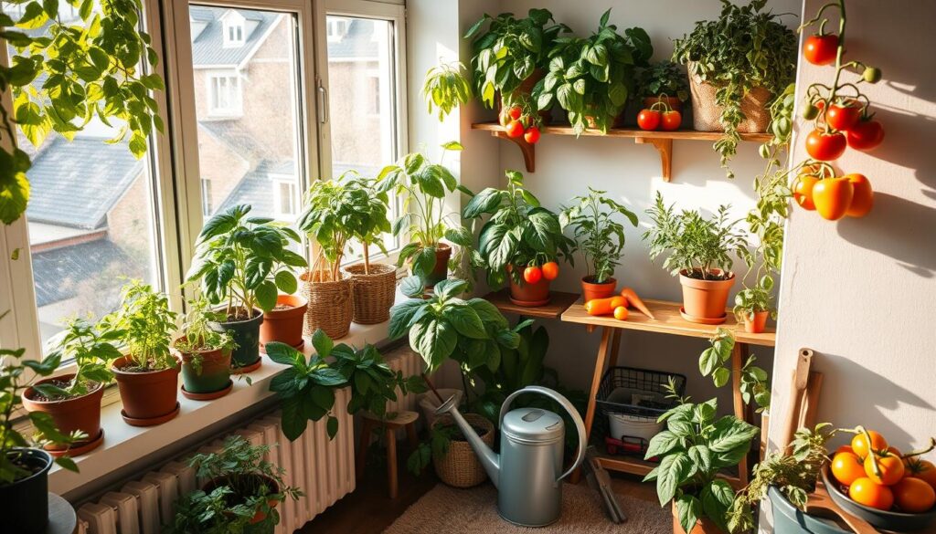 Indoor Vegetable Gardening Setup