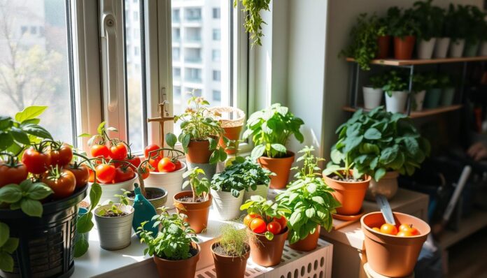 indoor apartment vegetable gardening